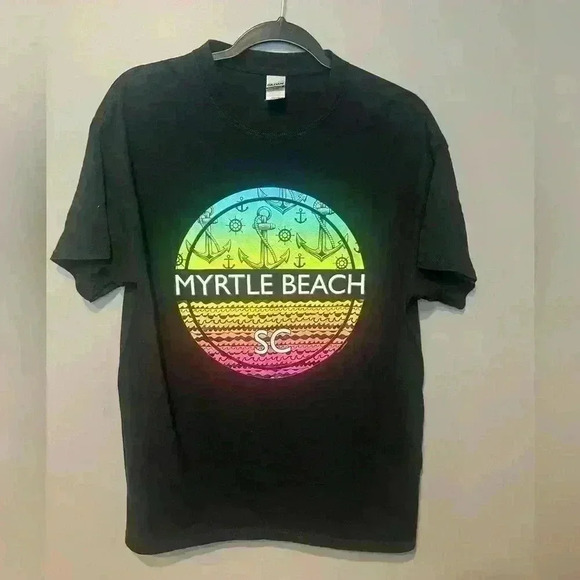Unisex Multicolor Myrtle Beach SC T Shirt Travel Size LG - Picture 1 of 3